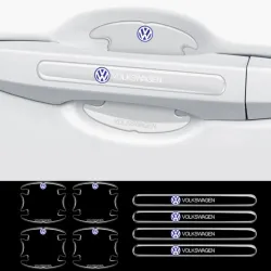 Naklejki ochronne pod klamki samochodu VOLKSWAGEN MOCNA FOLIA do auta 8 sztuk